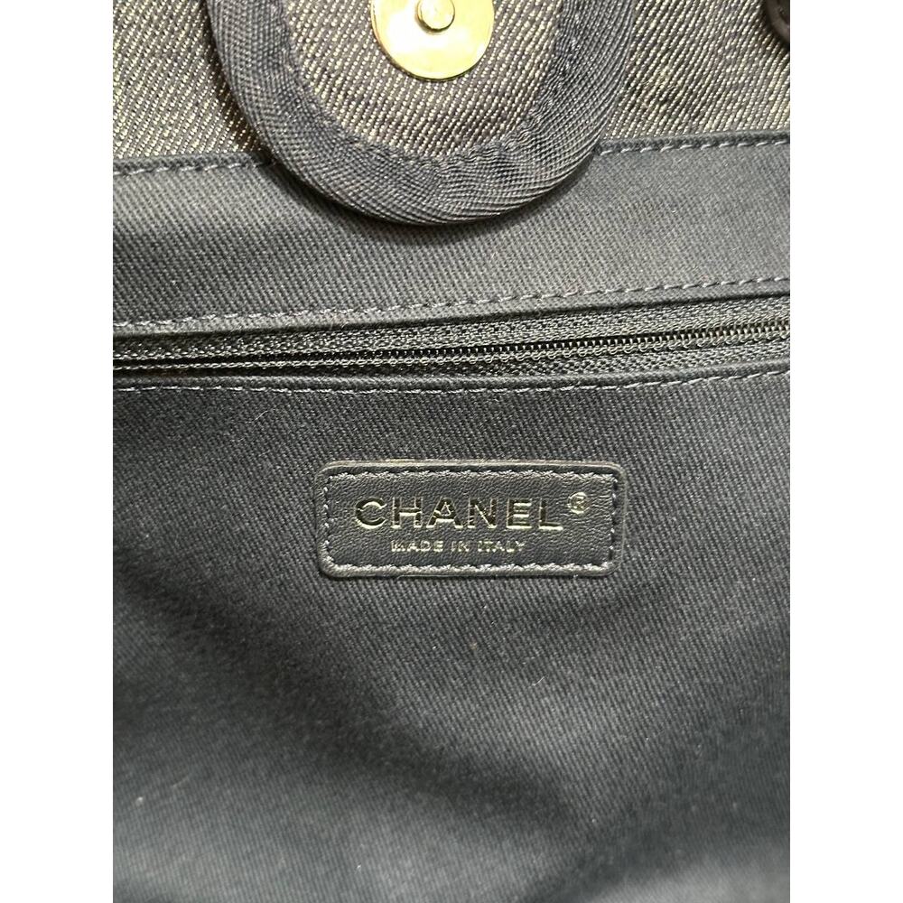 Chanel Deauville Large Denim Canvas Tote Bag - Picture 6 of 6